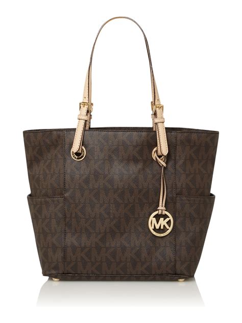 michael michael kors jet set monogram large tote 